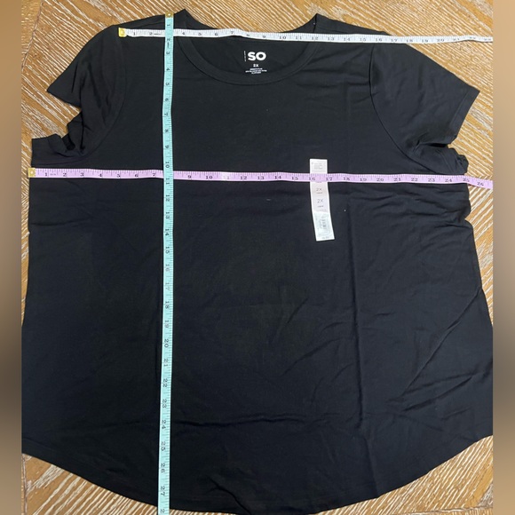 NWT SO Juniors|Black Tee|Size 2X - Picture 5 of 5